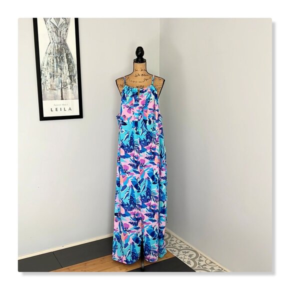 Swimsuits for All Floral Cover-Up Maxi Dress Sz 22/24 NWOT - Picture 2 of 12